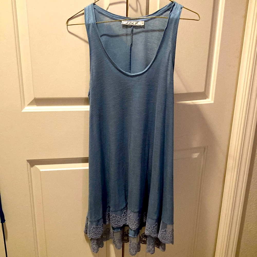 Chloe K tunic dress hi low